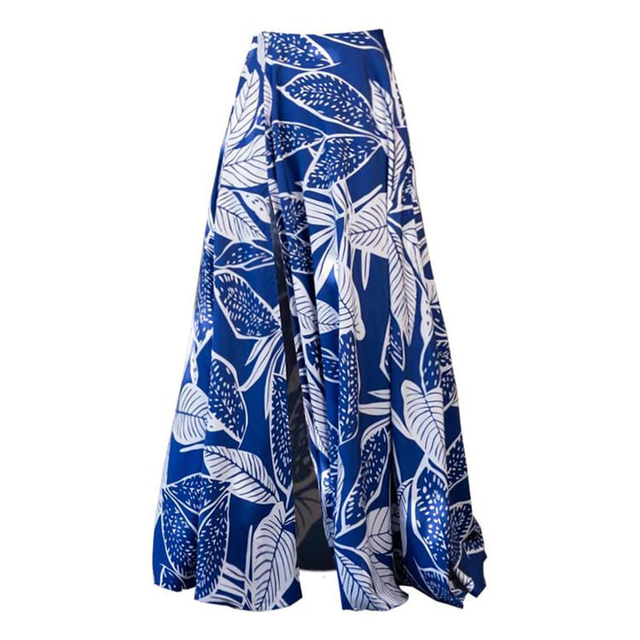 One Shoulder Bubble Sleeve Printed One Piece Swimsuit Women