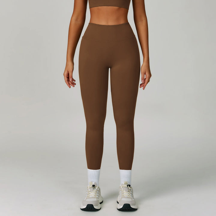 Sollinarry Peach Hip Seamless Yoga Pants V Skinny Slimming Running Sports Quick Drying Fitness Trousers