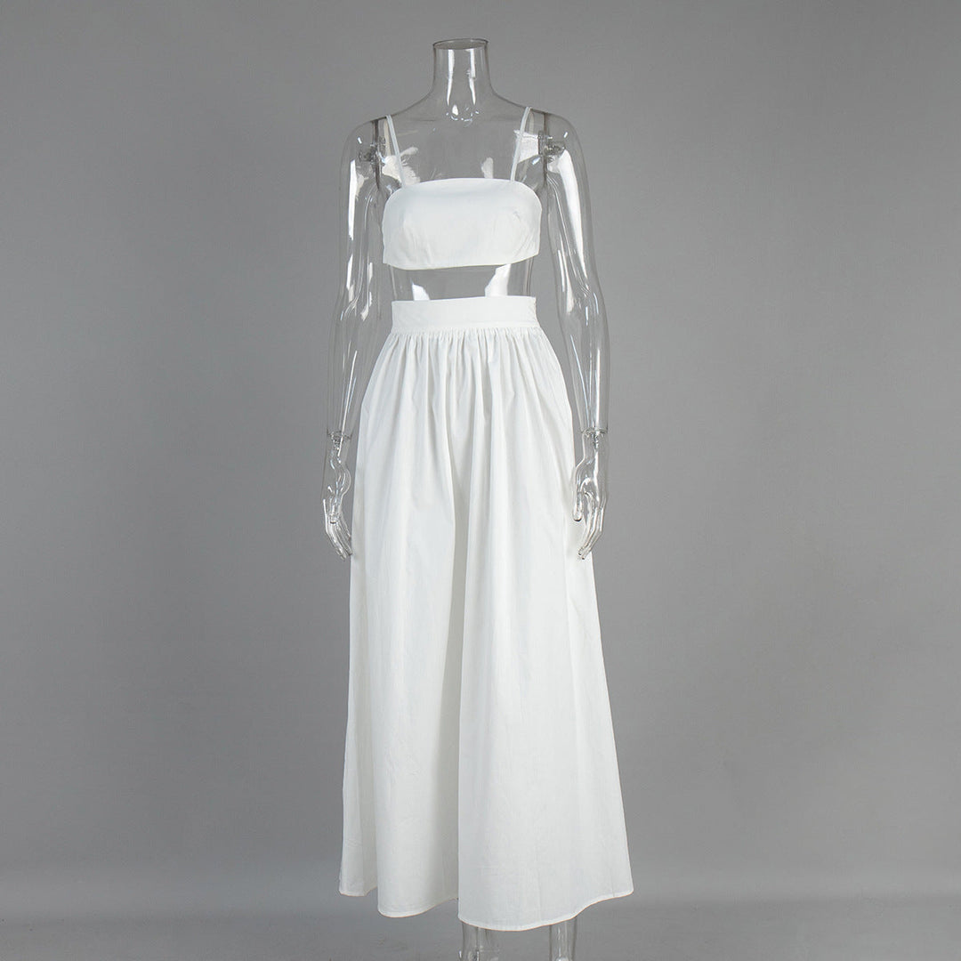 Cotton Suspender Underwear Skirt Spring Summer Sexy Underwear Skirt Two Piece Sets