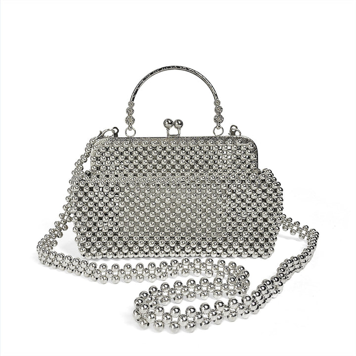 Handmade Beaded Bag Diamond Chain Handbag Casual Office Shoulder Bag Box Bag Western Texture