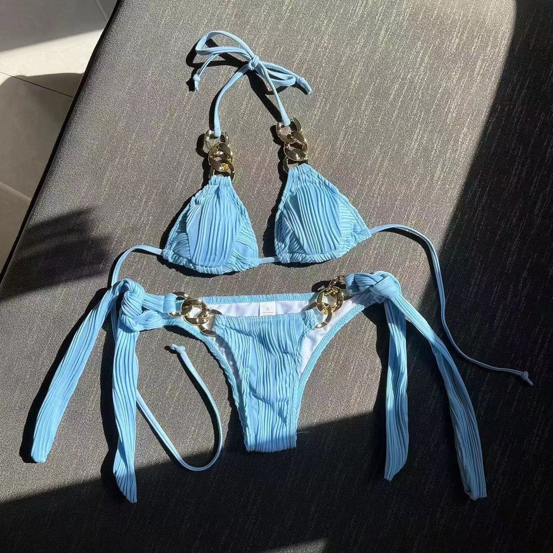 Sexy Split Swimsuit Chain Bikini Swimsuit Bikini
