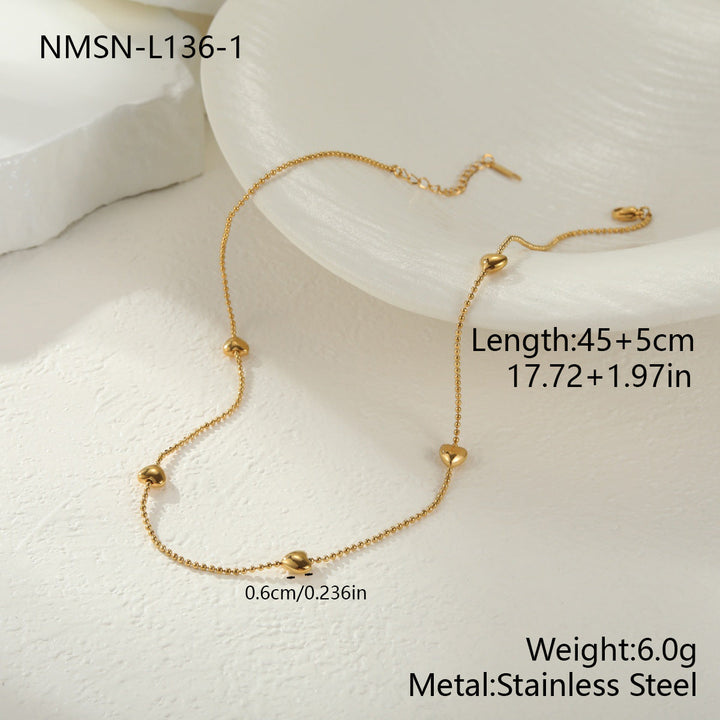 Stainless Steel Love Necklace High Grade Titanium Steel Necklace Simple Clavicle Chain Sweater Chain