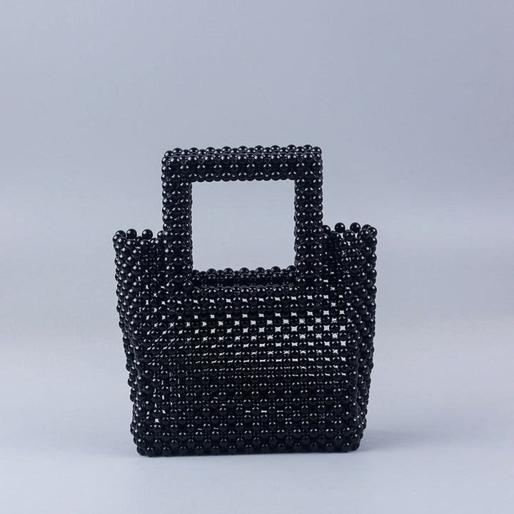 Popular Acrylic Hand Woven Color Square Clutch High Quality Lightweight Ladies Bag