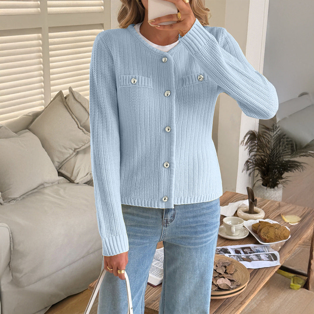 Casual Vacation Wool Long Sleeve Coat Sweater Women Clothing Autumn Winter