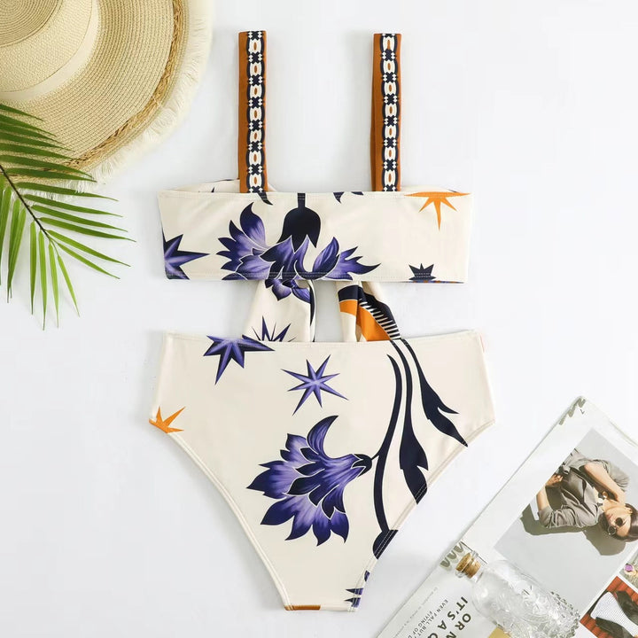 Women Summer Push up Bikini Sexy High Waist Bikini Split Swimsuit Set Chiffon Dress