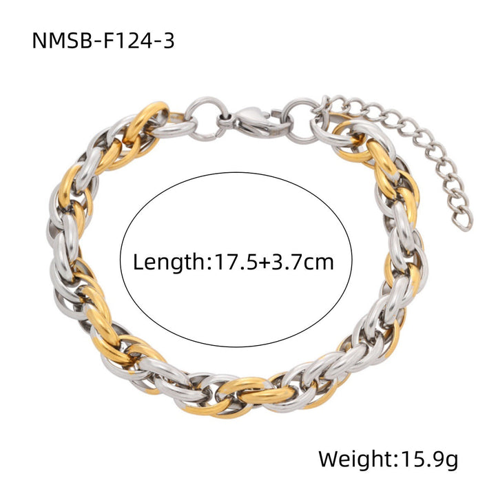 Arrival Metal Texture Titanium Steel Bracelet Niche Design 18K Real Gold High Grade Women Bracelet