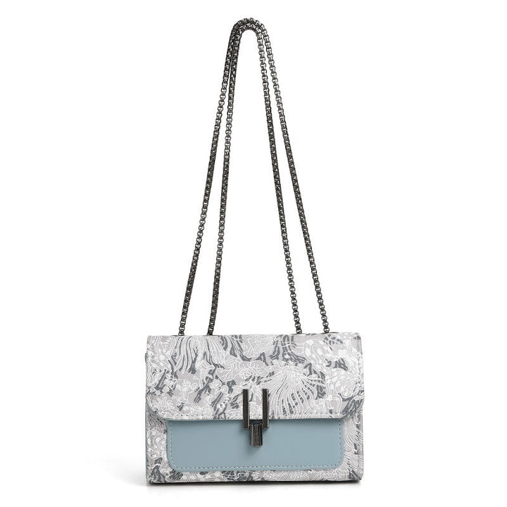 Summer All Matching Women Bag Crossbody Bag Embroidered Daily Small Square Bag Double Layer Chain Shoulder Underarm Bag