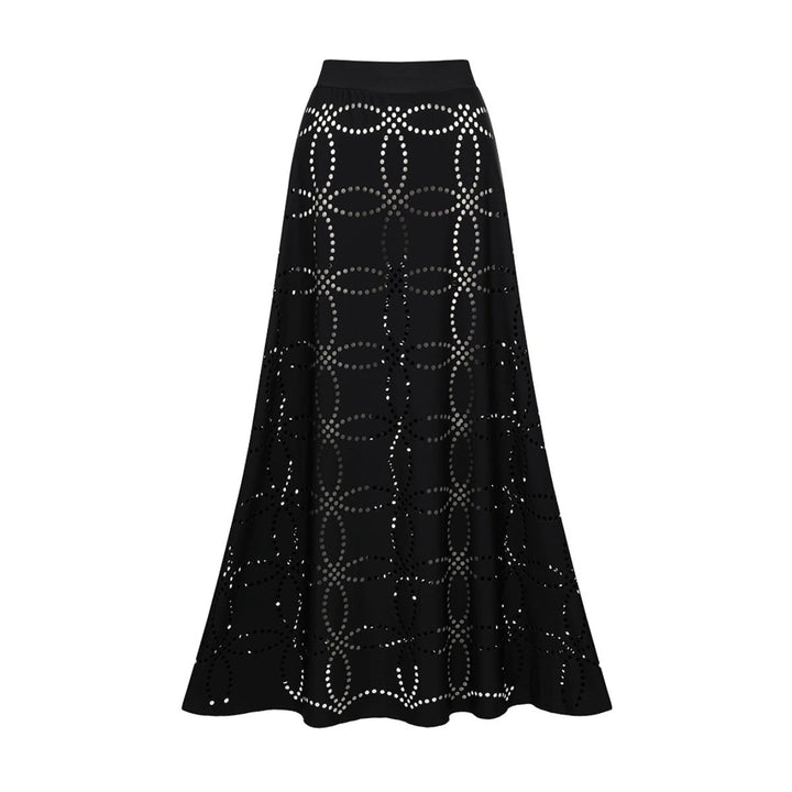 Swimsuit Black High Grade Hollow Out Cutout out Sexy Swimsuit Women Maxi Skirt