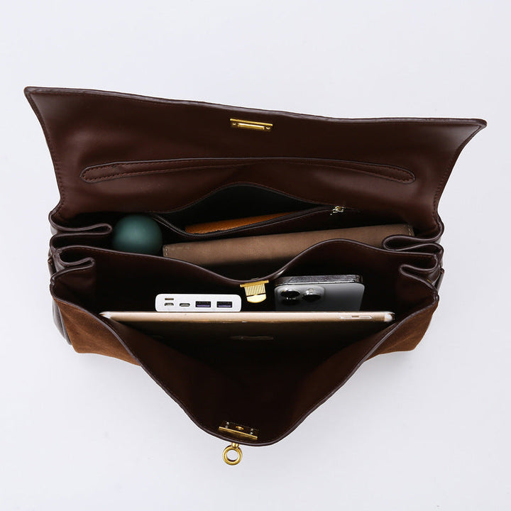 Tote Bag Autumn Winter High Grade Frosted Leather Bag Rodeo Bag Large Capacity Office Women Bag