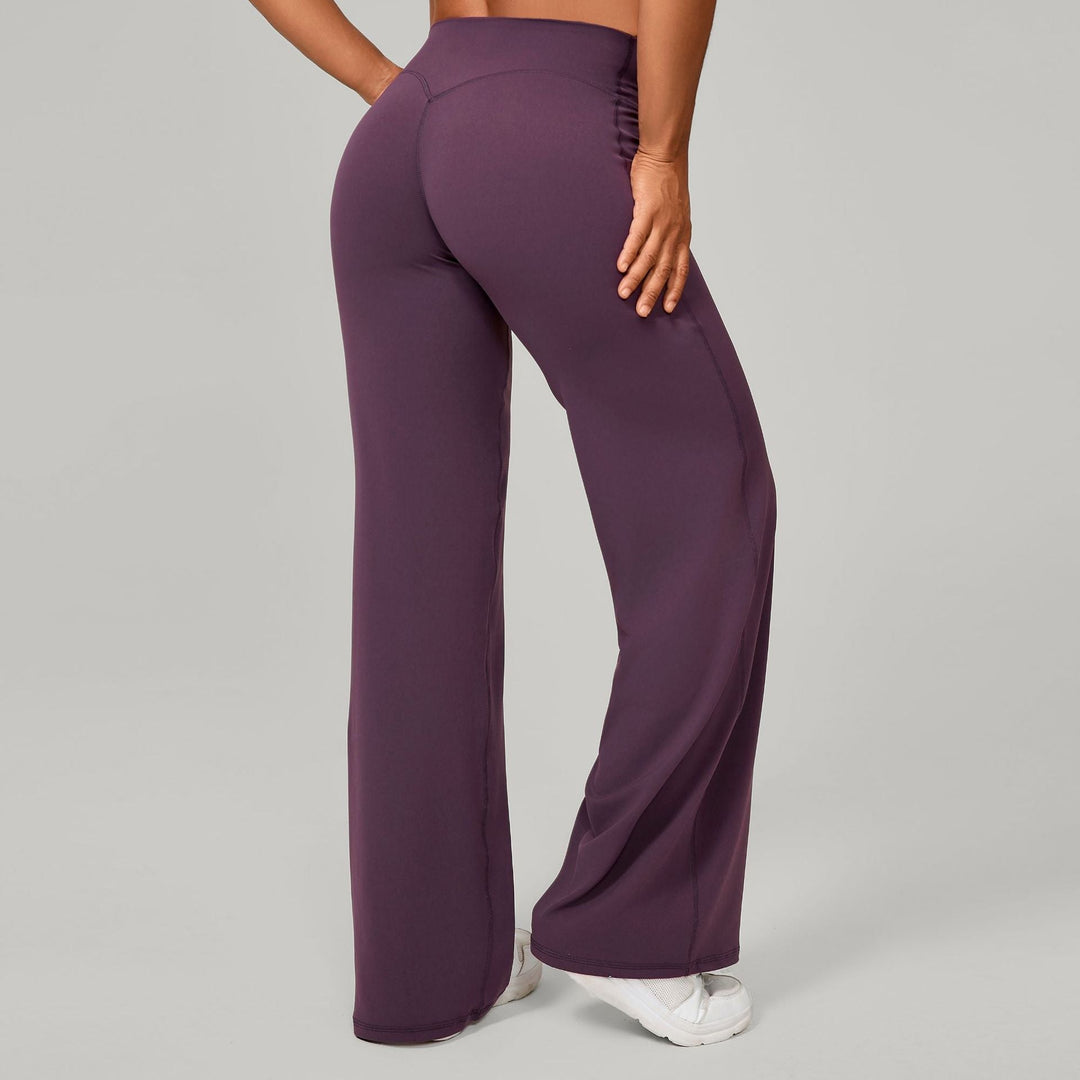 Autumn Sand Pilates Straight Yoga Pants All Match Loose Wide Leg Pants Running Sports Fitness Hip Showing Trousers