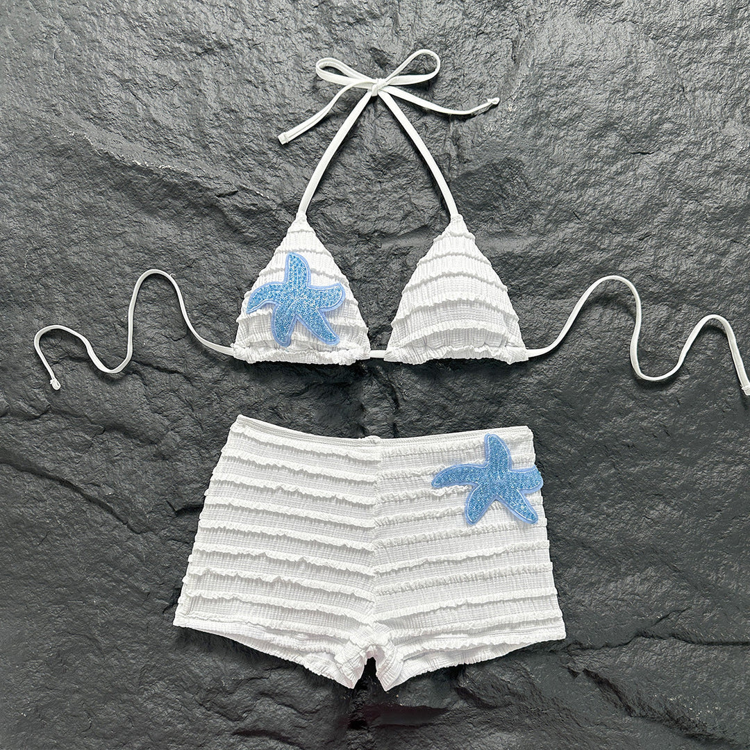 Sexy Beach Vacation Split Boxers Swimwear Swimsuit Bikini