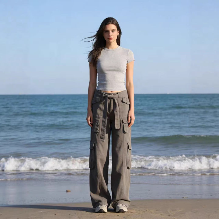 Sexy Loose Oversized Pants Wide Leg Pants Straight Retro Workwear Women Jeans