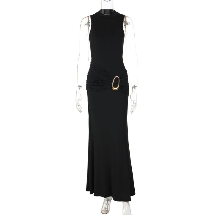 Women Clothing High Waist Twisted Sexy Backless Sheath Dress
