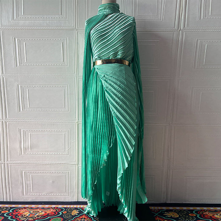 Summer Long Shawl Split Graceful Formal Dress Belt Dress