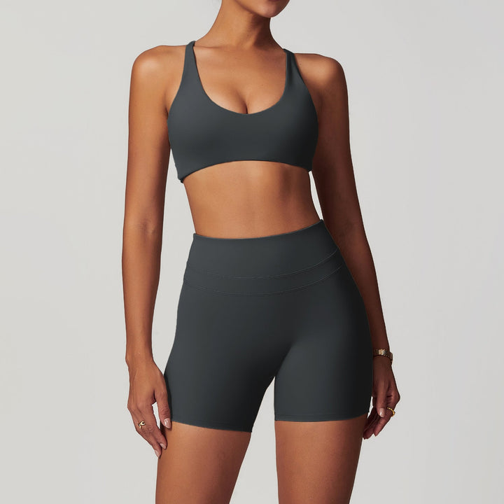 Sollinarry Brushed Tight Back Yoga Bra Women Running Workout Exercise Underwear Yoga Clothes Outerwear Top