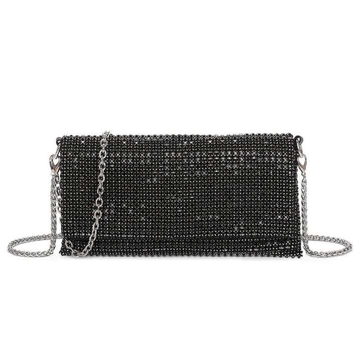 Dinner Bag Women Summer Chain Rhinestone Bag All Match Hand Sewing Messenger Bag Trendy