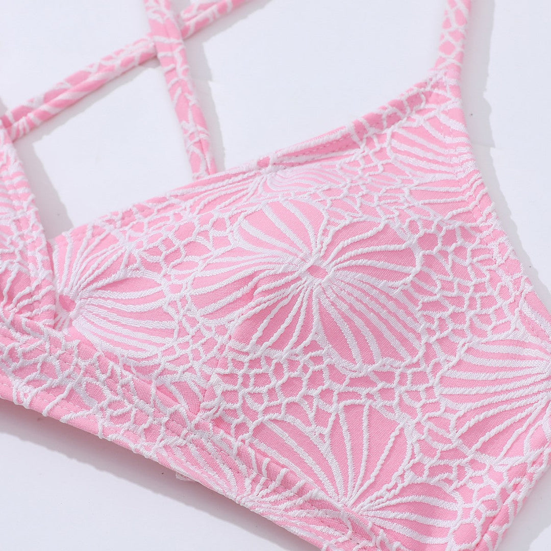 Women Vacation Lace up Sexy Bikini Swimsuit