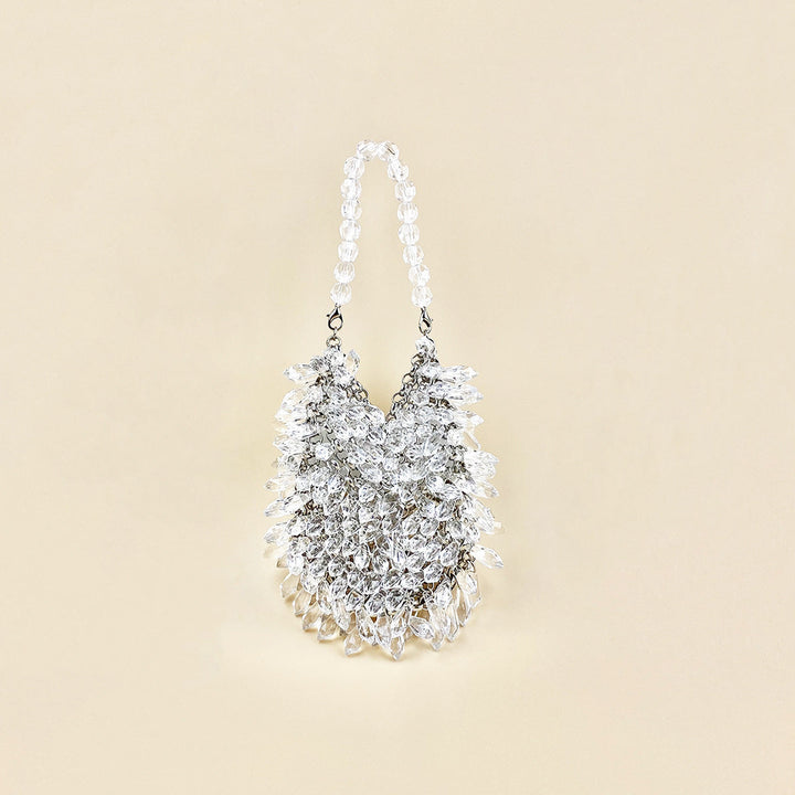 Niche Handmade Acrylic Solid Color Beads Women Portable Water Drop Bag High Sense Dinner Bag