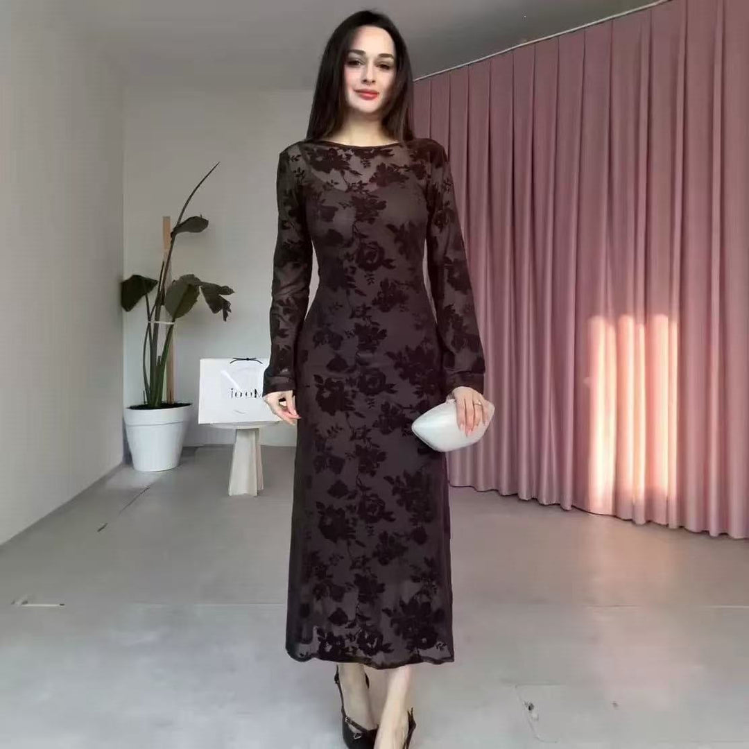 Summer Pleated Waist Tight Slimming Graceful Fashionable Elegant Tight Dress