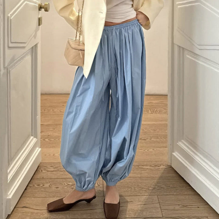 Summer Loose Fit Tappered Trousers Individual Casual Bloomers