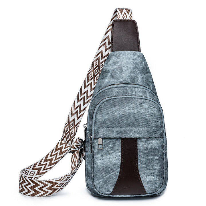 Chest Bag Women Casual Messenger Bag Women Retro Soft Leather Shoulder Bag Backpack