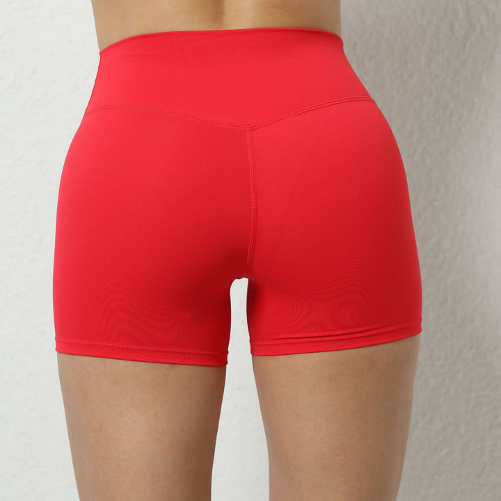 Peach Hip Raise Yoga Shorts Elastic High Waist Running Workout Shorts Tight Seamless Sports Shorts Women