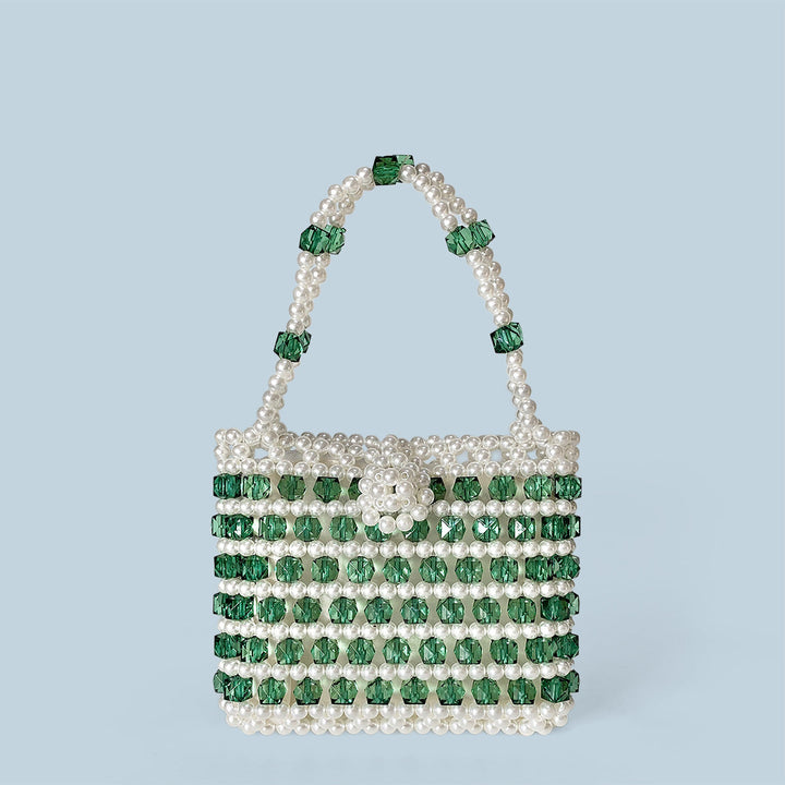 Exquisite Texture Small Bag Western Handmade Beaded Handbag Dopamine Color Beaded Bag Simple