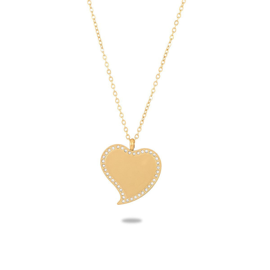 Private Exclusive Stainless Steel Necklace Unisex Vacuum Plating 18K Gold Titanium Steel Embellished