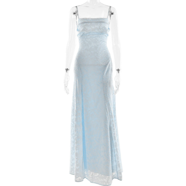 Summer Women Clothing Sexy Strap Chiffon Elegant Backless Evening Dress