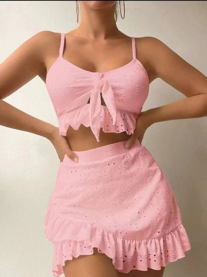 Swimsuit Beach Skirt Bikini Three Piece Set Swimsuit Conservative Swimsuit Women