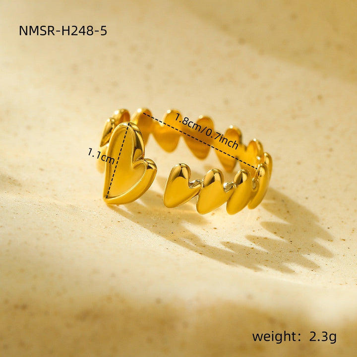 Geometric Abstract Irregular Asymmetric Titanium Steel Ring High Grade Open Stainless Steel Ring