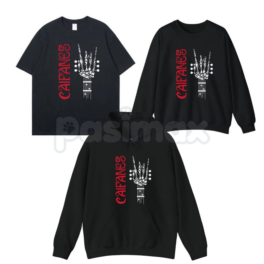 Rock The Silence Caifanes Group – Skull Print Graphic Tee, Retro Rock Hoodie & Sweatshirt