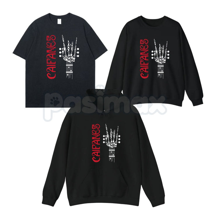 Rock The Silence Caifanes Group – Skull Print Graphic Tee, Retro Rock Hoodie & Sweatshirt