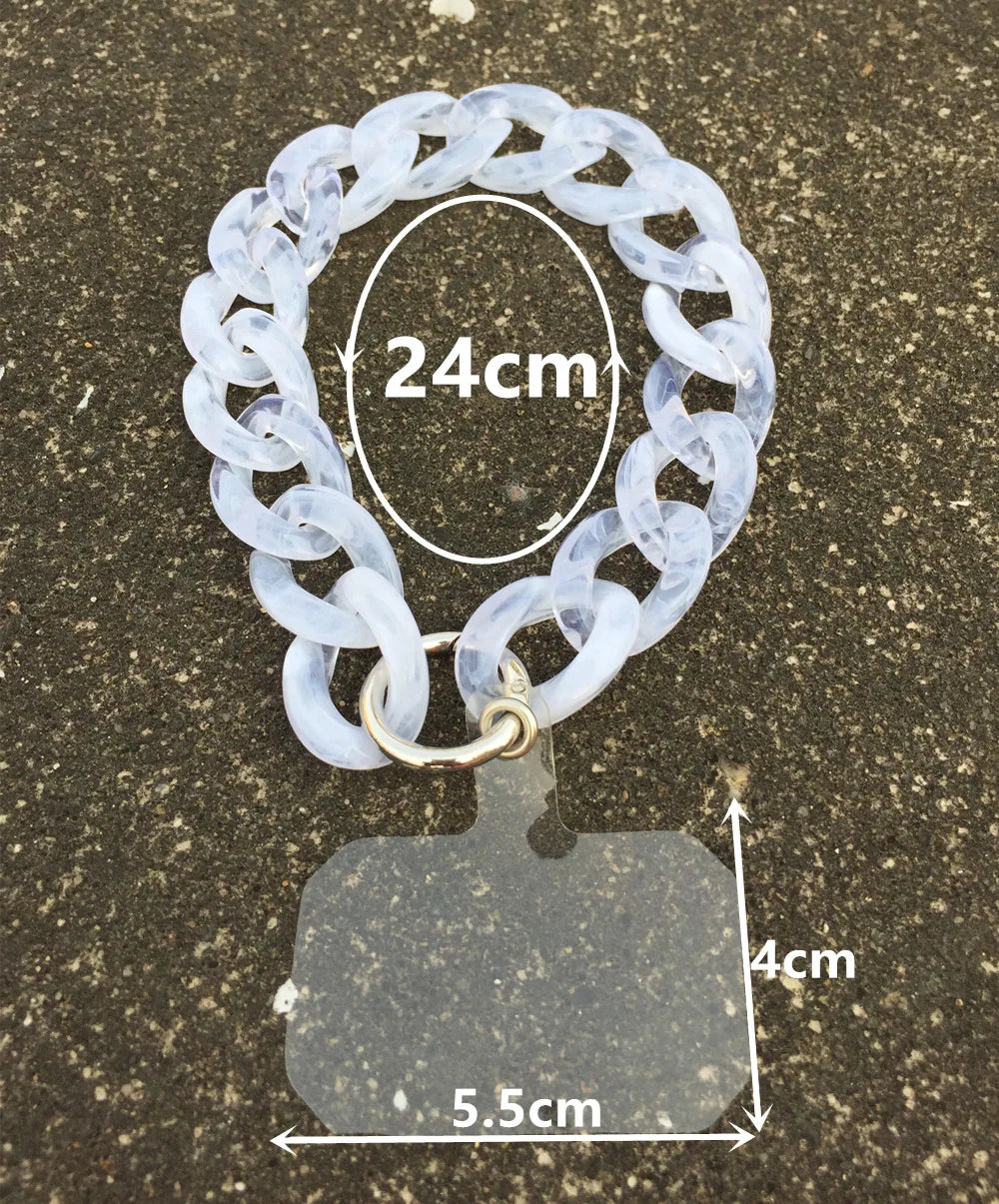 Phone Lanyard Rope Case Chain for Women Acrylic Portable Anti-lost Cell Phone Link Strap Hanging Cord Accessories Gift