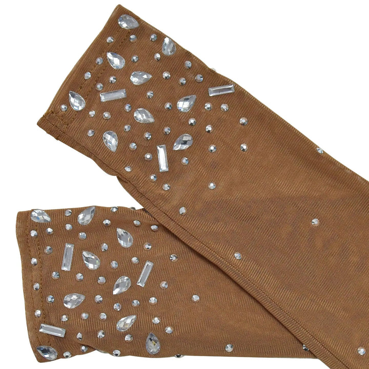 Glam See-Through Mesh Crystal Night Out Dress Birthday Outfits Vestido Women's Silver Rhinestones Long Maxi Dress