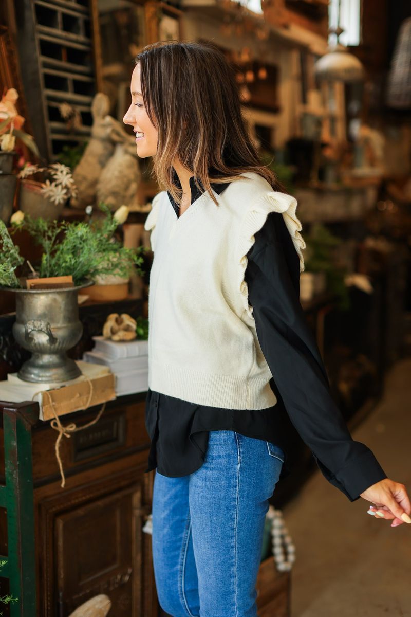 Kathryn Button-Up, Black