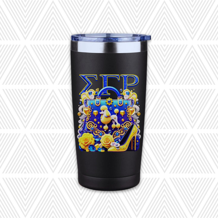 SGRho Poodle & Pearls 20oz Tapered Tumbler