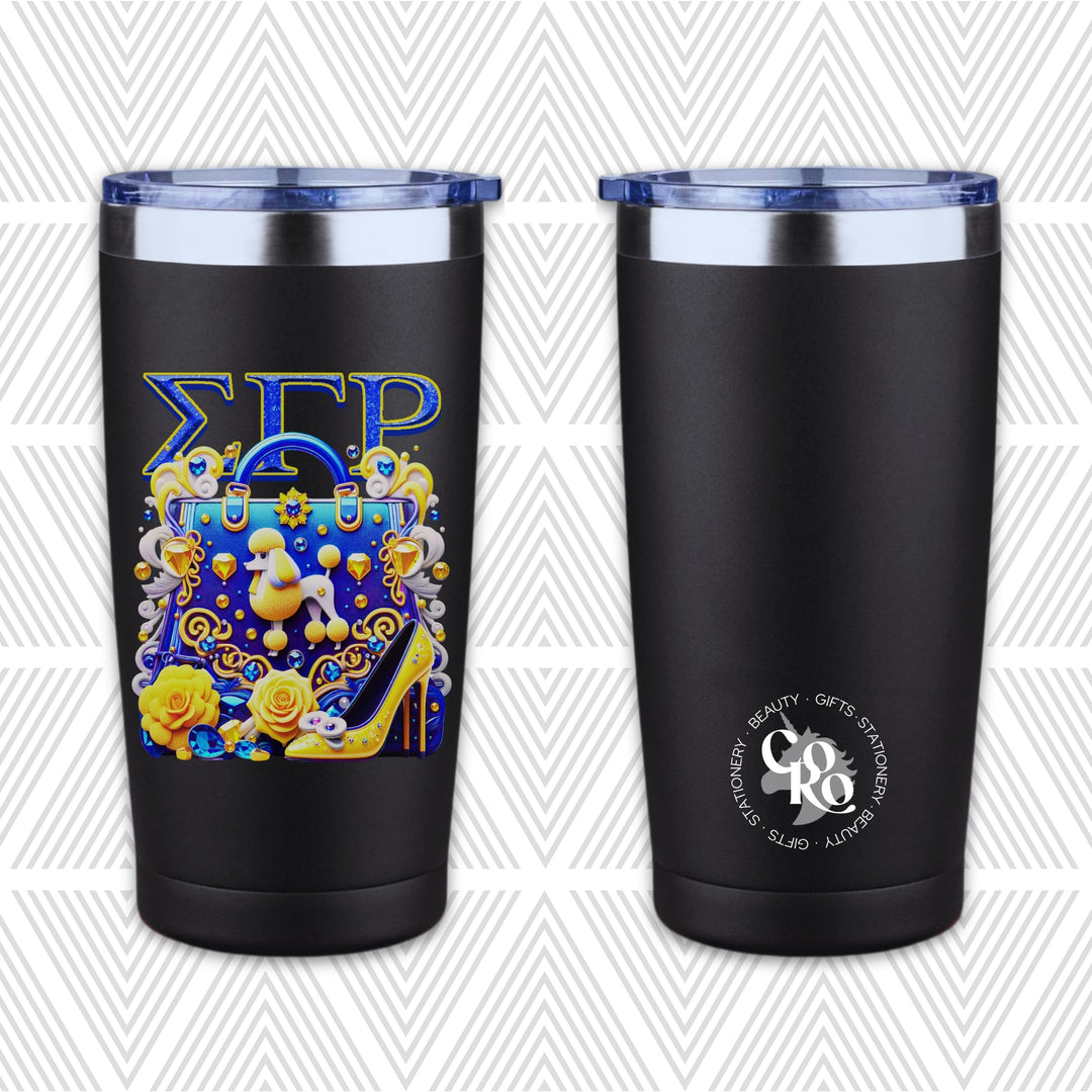 SGRho Poodle & Pearls 20oz Tapered Tumbler