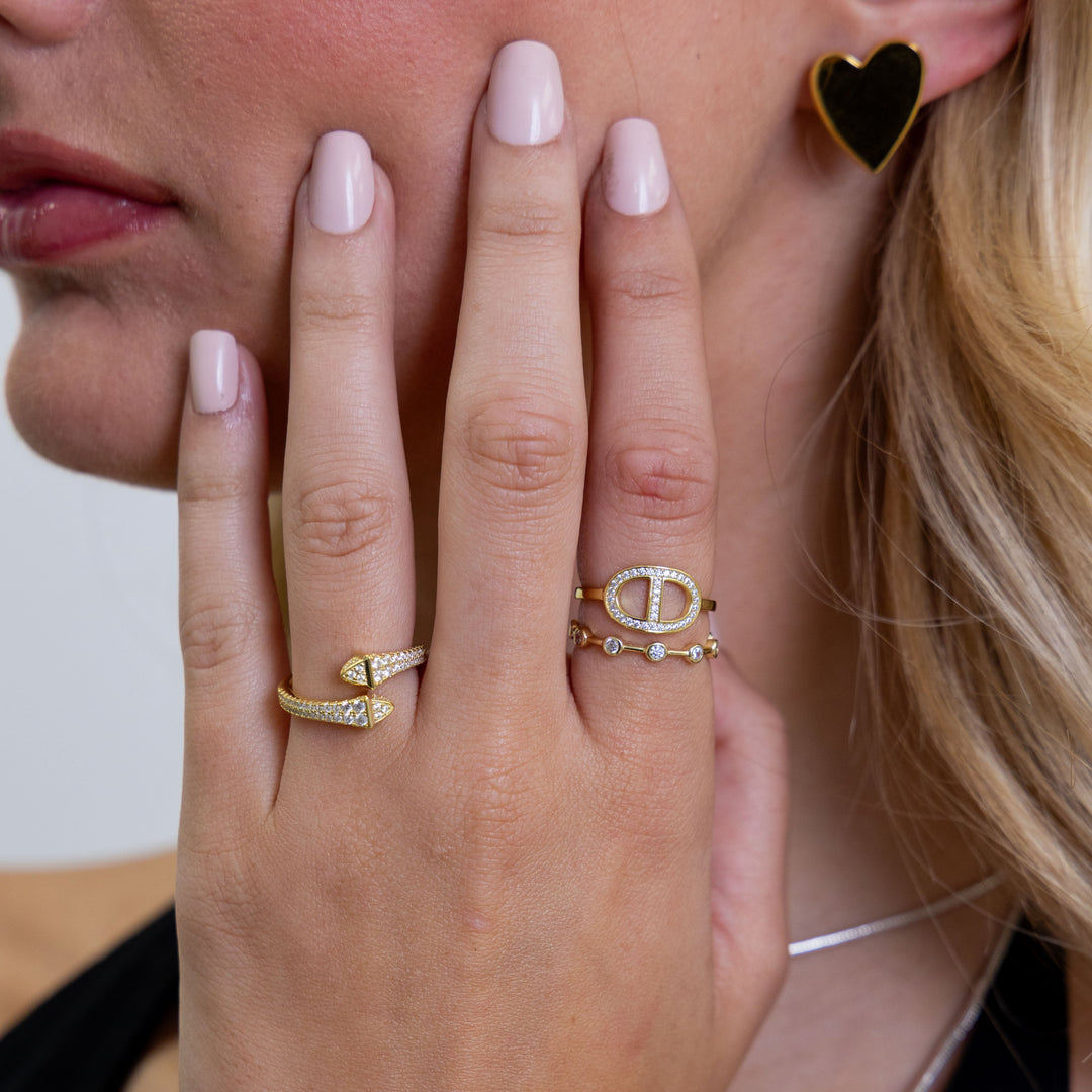 Pave Snake Ring