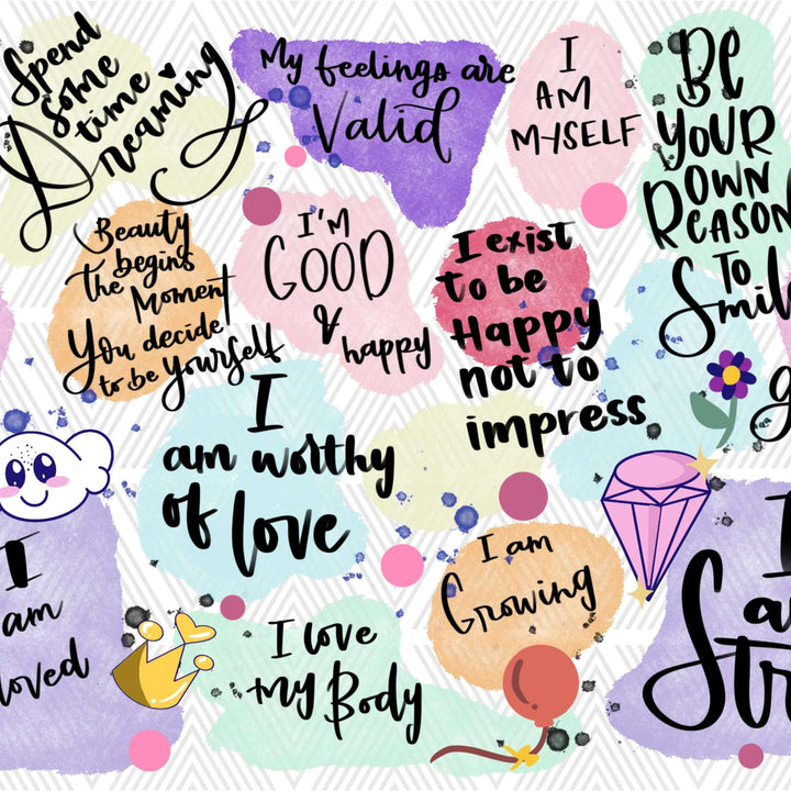 Self-Love Affirmations Glass Cup