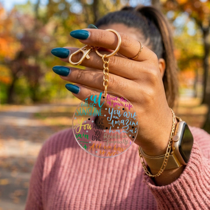 Soul Full of Sunshine Acrylic Keychain with Charm