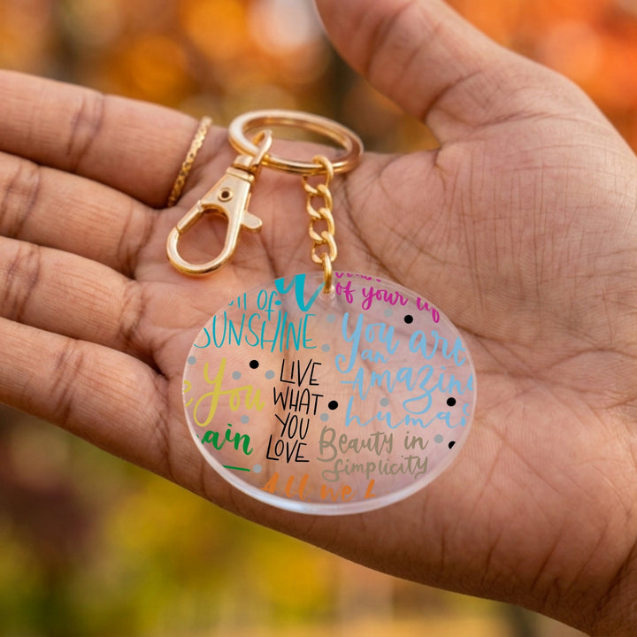 Soul Full of Sunshine Acrylic Keychain with Charm