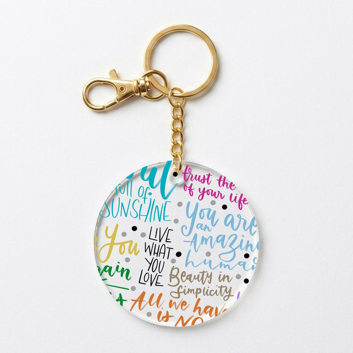 Soul Full of Sunshine Acrylic Keychain with Charm