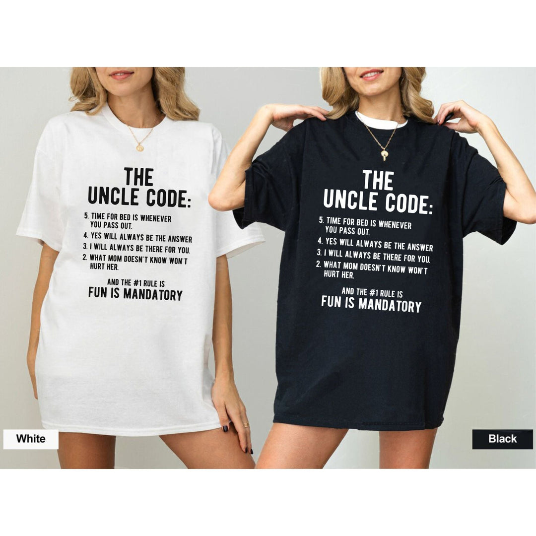"The Uncle Code" T-Shirt - Funny Uncle Gifts From Niece Nephew, Cool T-Shirt