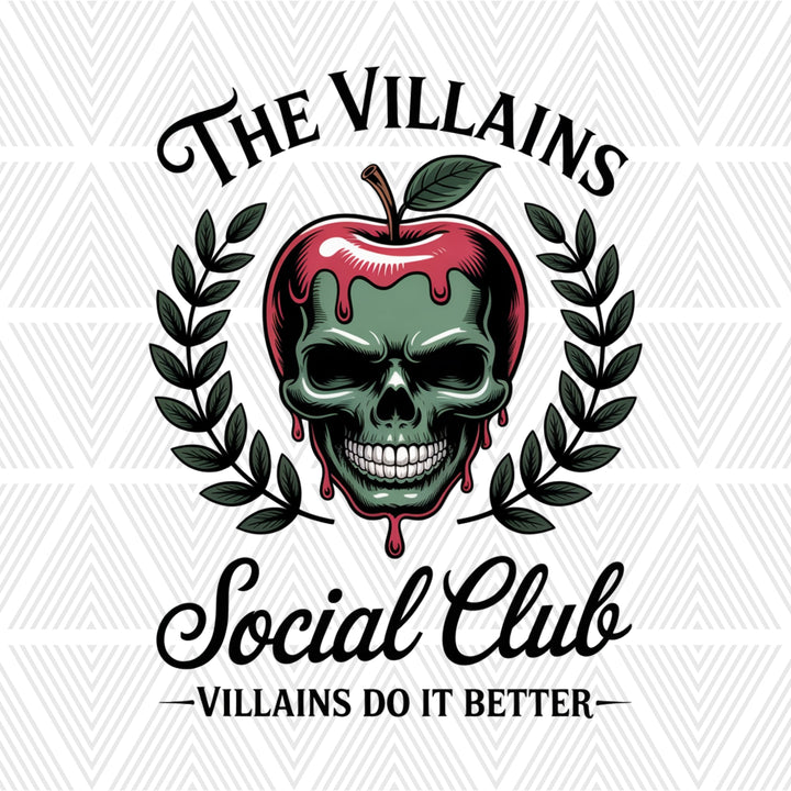 The Villains Social Club Glass Cup