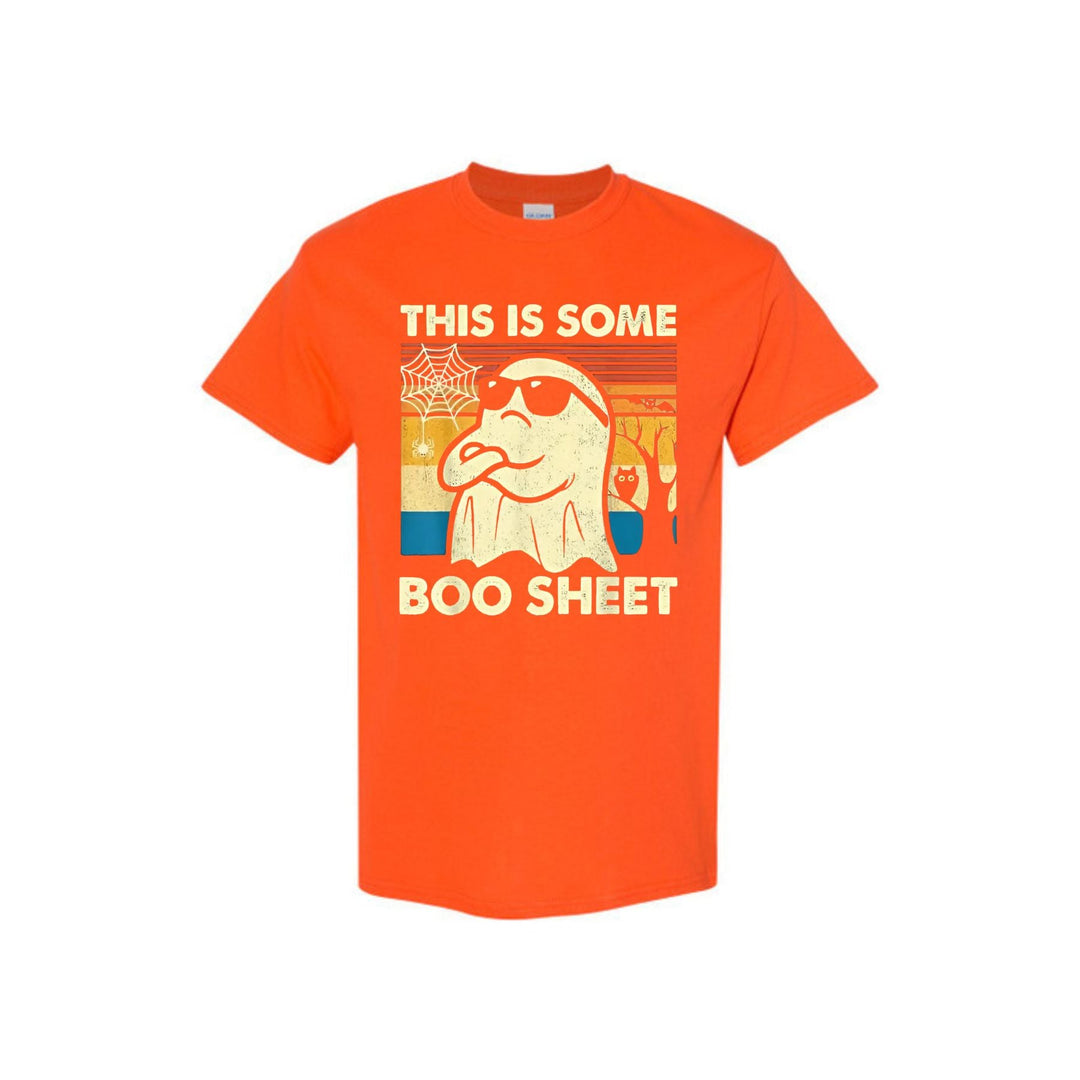 "This is Some Boo Sheet" Ghost T-Shirt - Funny Retro Halloween Apparel for Men & Women