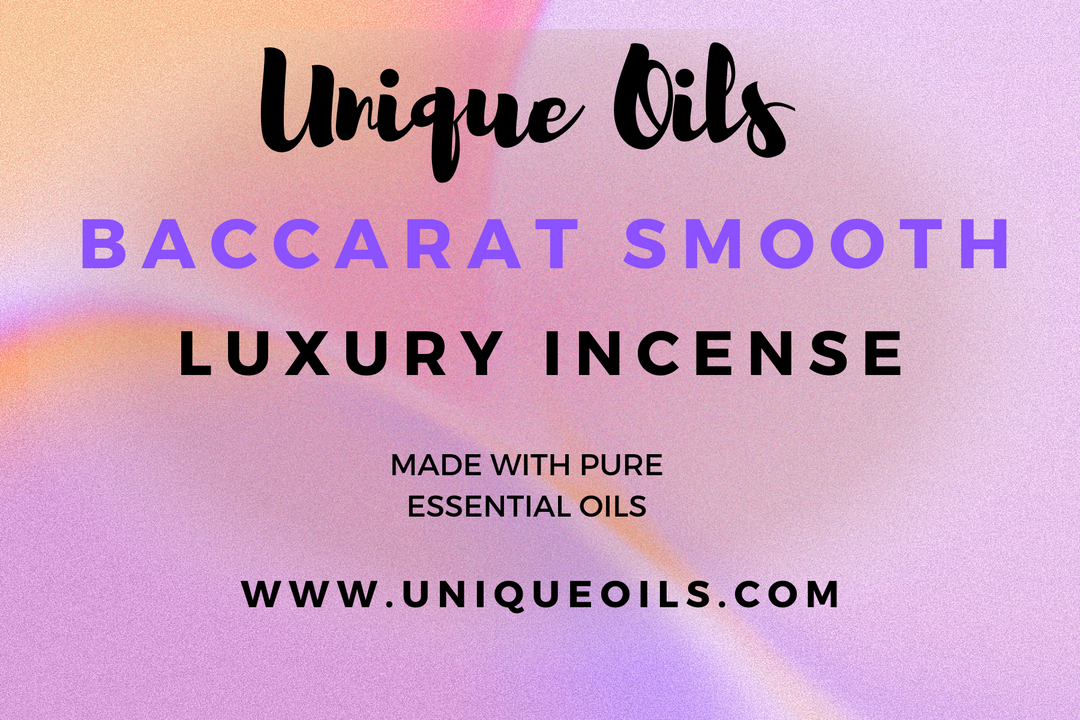 Unique Oils Luxury Incense - Baccarat Smooth (pack of 50)
