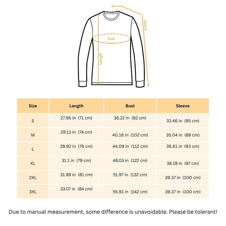 Valentine’s Day Heart Pattern Long Sleeve T-Shirt – Autumn Winter Romantic Graphic Tee for Men & Women