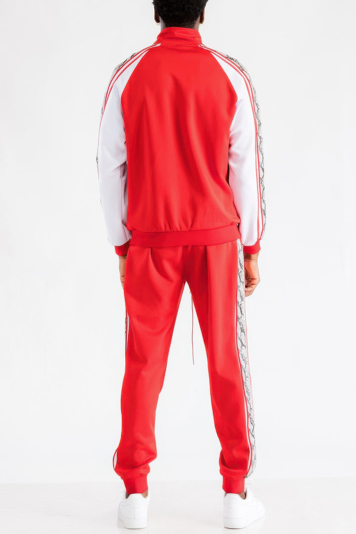 蛇紋條紋運動服