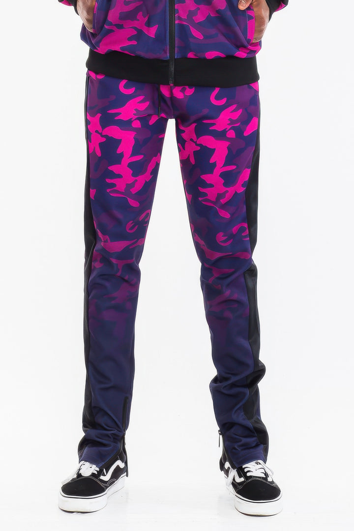 Mens Camo Ombre Print Track Pants